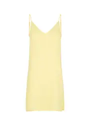 Desmond & Dempsey Linen Night Dress - Yellow XL (UK16 / XL)