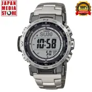 CASIO PRO TREK PRW-35TLD-7JF Luminous Dial Titanium Digital Solar Men Watch NEW