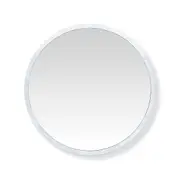 Clyde Round White Mirror