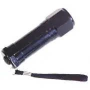 Set of 2 Super Bright 8 Bulb LED Metal Flashlight With Wrist Strap