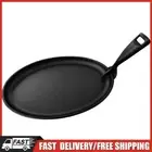 10.6 X 6.89in Cast Iron Griddle Oval Shape Steak Plate for Home Or Restaurant