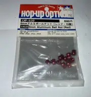Tamiya 53639 RC 6mm Aluminum Red Ball Nut (8pcs) TA05/TA06/TB04/TRF503/DB01