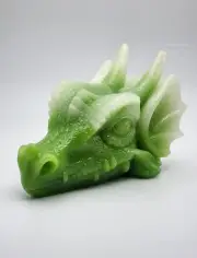 Luminous Resin Dragon Head Sphere Stand, Resin Dragon Sphere Holder, Glow Resin
