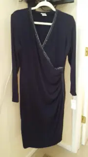 CACHE, Navy Sequins Dress, Size XL NEVER WORN