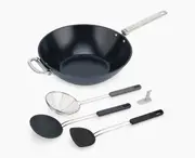 Non-Stick Wok Blue & Nest™ Utensil Set | Joseph Joseph AU