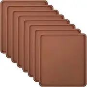 8Pcs Silicone Dehydrator Trays - Nonstick Silicone Drye Mats with Edge , Compatible with Cosori CP267-FD, Multi-purpose Reusable for Jerky, Fruit, Meat, Herbs, Vegetables, Crackers