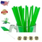 Premium 10" Green Smoothie Straws - Non-Toxic & Individually Wrapped, 500 Pack