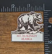 Mt McKinley Alaska Grizzly Bear Collectible Vintage Souvenir Refrigerator Magnet