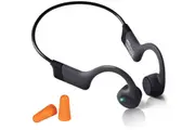 Bone Conduction Headphones, Open Ear Bluetooth, Waterproof, 20H Playtime (Black)