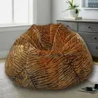 Fur Fabric Tiger print Bean Bag cover Chair Sofa Lounger Without Beans XXXL