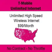 Unlimited Hotspot T-Mobile Plan 4G 5G LTE $99/monthly No Contract/Throttle READ