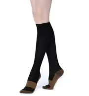 Copper Compression Sock Support Stocking 20-30 mmHg Graduated Men Women Bk Lot