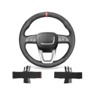 DIY Soft Non-slip Black Suede Car Steering Wheel Cover For Audi A4 Allroad Q3 Q5