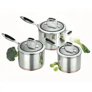 Scanpan Coppernox 3 Piece Saucepan Set - 16 / 18 / 20cm Copper Based
