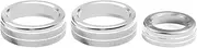 JIUYIN Knob Ring Cover,Fit For, A B Class GLA CLA W176 W246 X156 Car Center Console Air Condition Volume Control Switch Trim Dashboard Knob Ring(Silver)