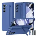For Samsung Galaxy Z Fold 5 4 3 5G Hinge/Screen Protective Stand Case with S Pen