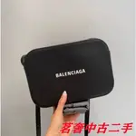 BALENCIAGA 巴黎世家 黑色柔軟粒面皮革 男士 相機包 肩背包 斜挎包 552370