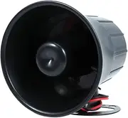 MUCKLILY Motorcycle Alarm Horn Speaker System with Amplifier Black Motorbike Warning Sound Device for Enhanced Security