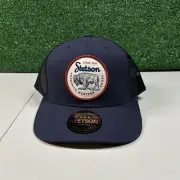 Stetson Bison Patch Trucker Hat Cap Navy Snapback Western Cowboy Outdoor Men New