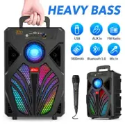 Bluetooth Speaker Party Speaker Stereo Subwoofer Bass Sound Speaker Mic AUX TF