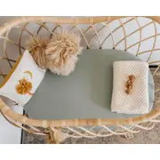 Bassinet Sheet & Change Pad Cover - Various Trendy Colours