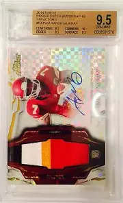 AARON MURRAY RC AUTO 2014 TOPPS FINEST REFRACTOR 3 CLR PATCH #12/15 BGS 9.5/10