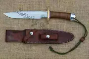 Custom Hunting D2 Tool Steel Camping Fixed Blade Bowie, Survival Outdoor Bowie
