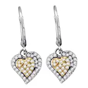 1/2CT-Diamond HEART EARRINGS