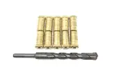 10 x Brass Screw Concrete Pool Deck Anchor + Drill Bit For Swimming Pool Cover