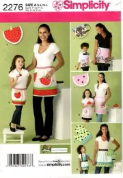 Simplicity 2276 Aprons Potholders Child Misses Sewing Pattern Uncut