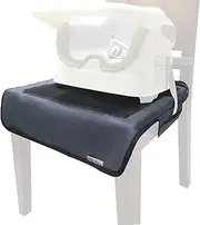 JOOLIO B&S Extra Large Booster Chair Protector Cover,Dining High Chair Seat Cover Protect Booster Chair Cover,Non-Slip Bark Grain Backing, Waterproof,Oil-Proof and Stain-Proof,Easy to Wipe Clean Gray
