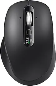 Multi-Device Wireless Bluetooth Mouse, 2.4G USB Receiver and Two Bluetooth, 4-Way Navigation Mice for Computer, Laptop, PC, MacBook, iPad(Black)