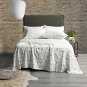 Park Avenue Single Cotton Flannelette Bed Sheet Sets - Capri Palm