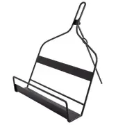 Black Metal Cookbook Stand, Recipe Book Holder for Cooking and Baking