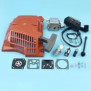 Recoil Starter Ignition Coil Carburetor Diaphragm Kit for Husqvarna 362 365 371 372 Chainsaw Fuel Oil Filter Line Spark Plug