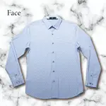 JUN MEN百貨專櫃品牌 MIT 男士長袖藍圈白點襯衫 長袖男裝襯衫上班族襯衫