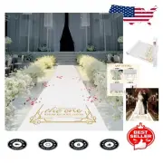 Customizable White Wedding Aisle Runner (4x100 ft) for Outdoor and Indoor Events