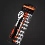 12Pcs Inch Ratchet Socket Wrench Set Drive Socket Set Extension Bar 6-15mm