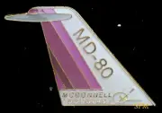 MD-80 MCDONNELL TAIL LAPEL HAT PIN DOUGLAS JET BOEING PILOT AIRCREW GIFT WOW