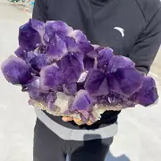 14.1lb Large Natural Amethyst geode quartz cluster crystal specimen Healing