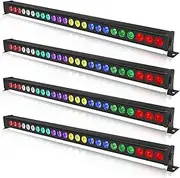Stage Light 72W 24LEDs RGB Dj Light Bar 3 in 1 Wash Light Dmx512 Wallwasher for Club Disco Wedding Church Stage Lighting (4PCS)