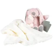 Plush Rabbit Toy w/ Cuddle Blanket Baby/Newborn Security Comforter Pink 25cm