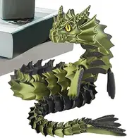 3D Printed Articulated Dragon | Flexible Joints Fidget Toys - 3D Printed Dragon Flexible Dragon Ornament for Boys, Girls, Family, Friends