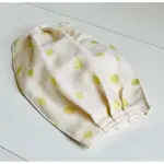日本二重紗棉布～米胚底青綠圓點 手作口罩套