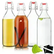 4 Pack 32oz Flip Top Glass Bottle Swing Top Brewing Bottle with Stopper