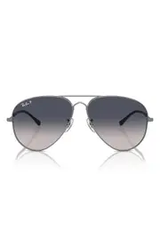 Ray-Ban Old Aviator 62mm Gradient Polarized Oversize Sunglasses in Gunmetal at Nordstrom One Size