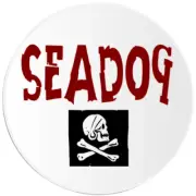 Seadog Pirate - 3 Pack Circle Stickers 3 Inch - Skull Crossbones