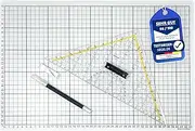 ! Professional Set Precision Cutting Triangle + Super Cutting Mat A3 + Quality Scalpel with 5 Replacement Blades | Modellbauwerk® Set Square Cut-Mat Cutter Model Making Crafts Architecture Cutting