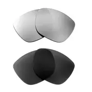 Walleva Titanium + Black Polarized Lenses For Smith Optics Lowdown XL Sunglasses