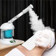 Facial Steamer Nano Ionic Spray Machine with 360 Rotating Arm - Portable Home & Salon Facial Vaporizer Hydrating Skincare Device White